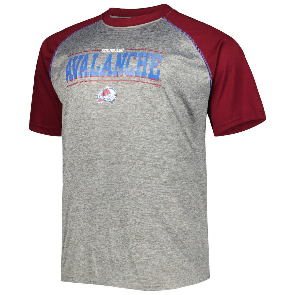 NHL Nathan MacKinnon Colorado Avalanche Fanatics Big & Tall Contrast Raglan Name & Number T-Shirt