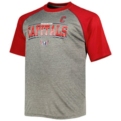 NHL Alexander Ovechkin Washington Capitals Fanatics Big & Tall Captain Patch Contrast Raglan Name & Number T-Shirt