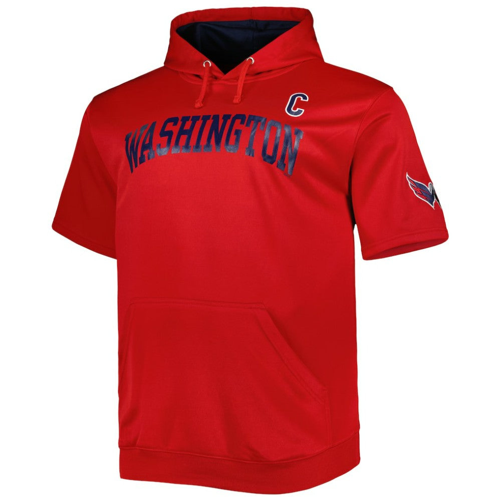 NHL Alexander Ovechkin Washington Capitals Fanatics Big & Tall Captain Patch Name & Number Pullover Hoodie