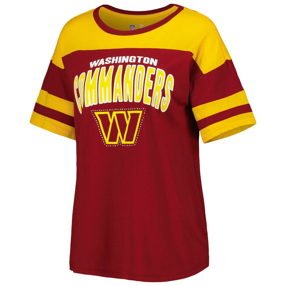 G-III 4Her by Carl Banks Women's Play the Ball T-Shirt - Washington Commanders T-shirts