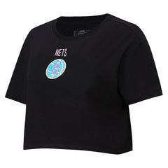 Brooklyn Nets Pro Standard Women's Washed Neon Cropped Boxy T-Shirt