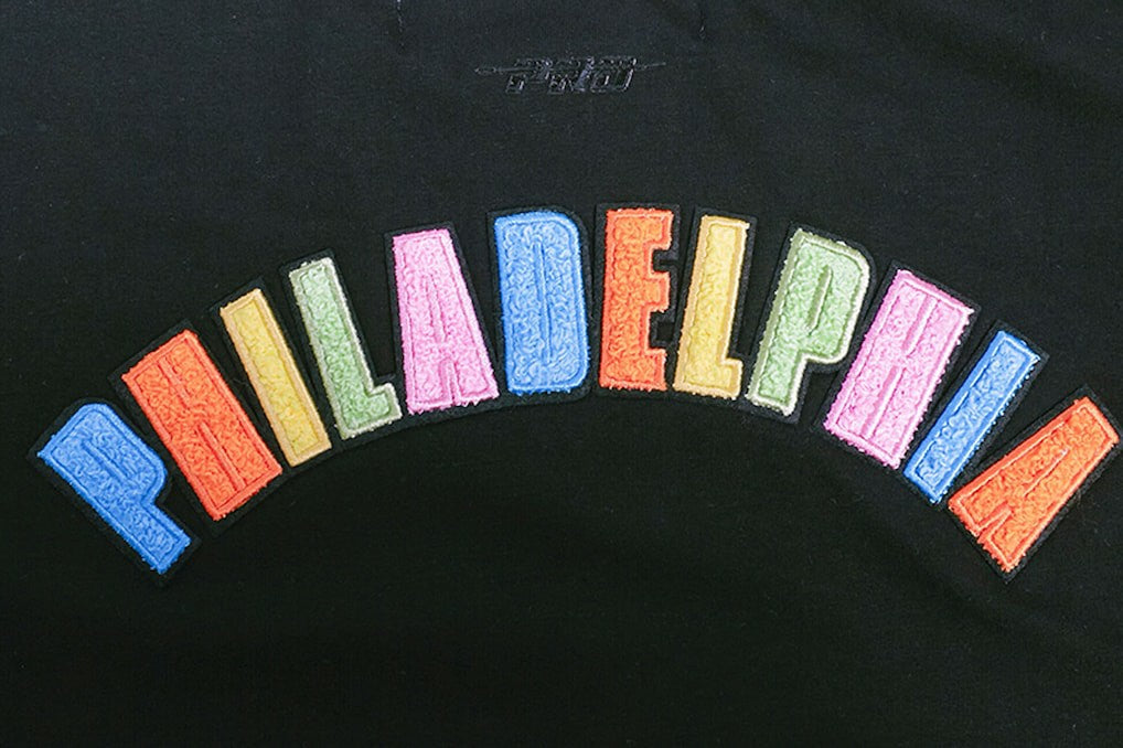 Philadelphia 76ers Pro Standard Women's Washed Neon Cropped Boxy T-Shirt