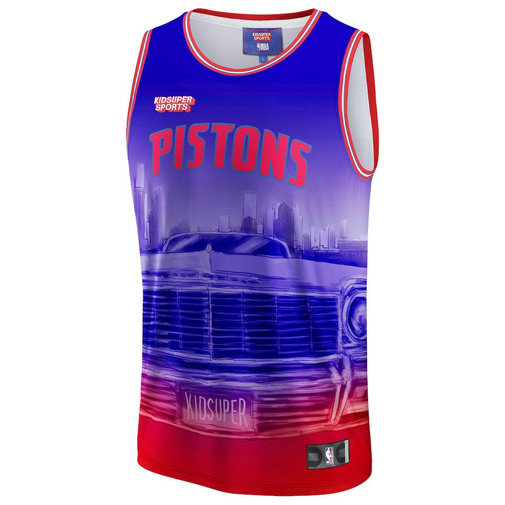 Fanatics Detroit Pistons NBA & KidSuper Studios Unisex Hometown Jersey sale