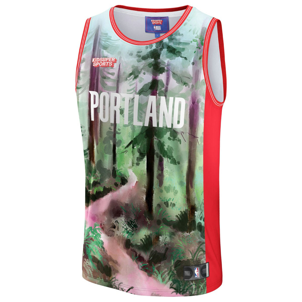 Fanatics Portland Trail Blazers NBA & KidSuper Studios Unisex Hometown Jersey