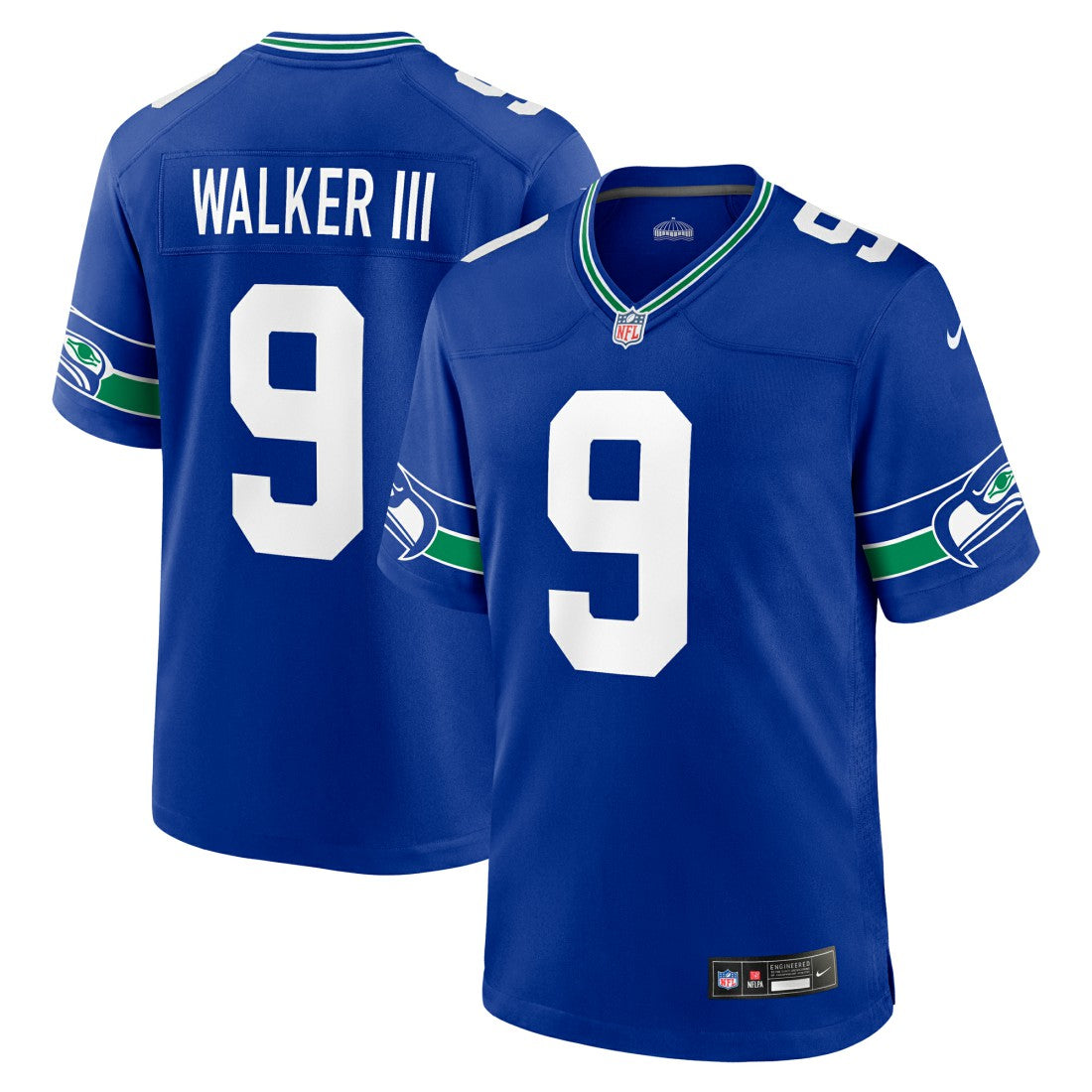 Kenneth Walker III  Throwback Player Game Jersey - Seattle Seahawks Jerseys
