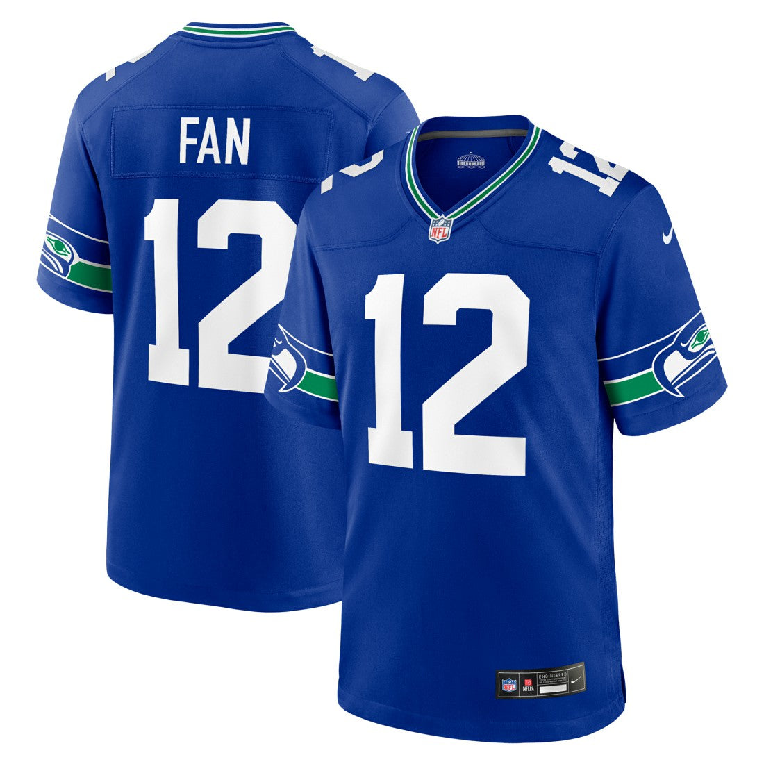 12s  Throwback Player Game Jersey - Seattle Seahawks Jerseys