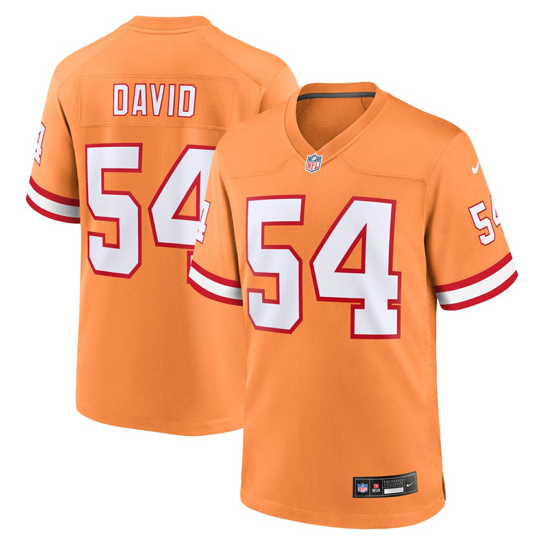 Lavonte David  Throwback Game Jersey - Tampa Bay Buccaneers Jerseys