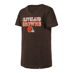 Girls Youth Reverse Sequin V-Neck T-Shirt - Cleveland Browns T-shirts