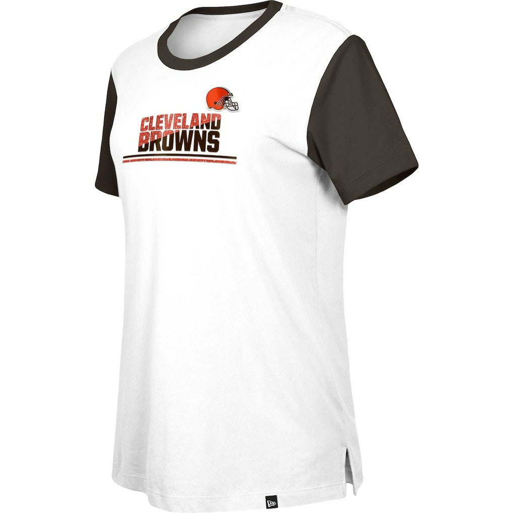 Women's Third Down Colorblock T-Shirt - Cleveland Browns T-shirts