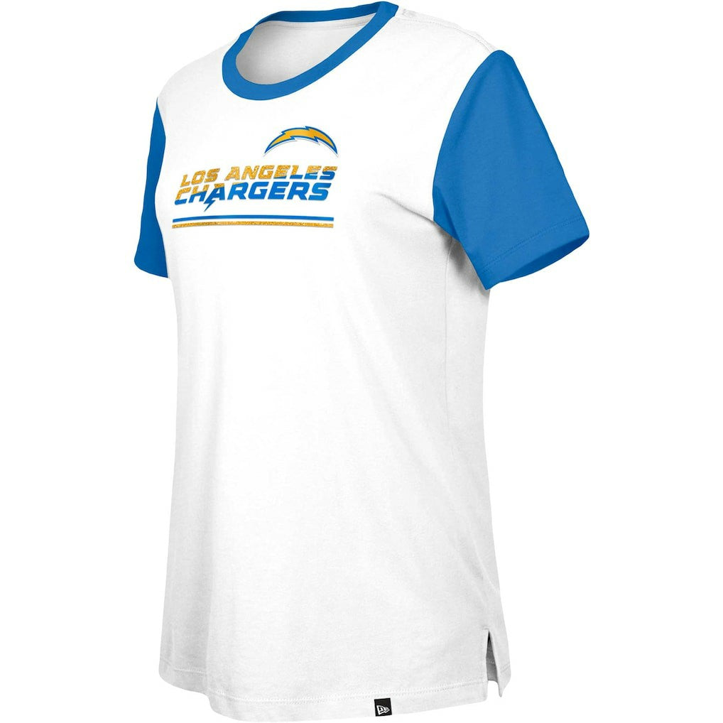 Women's Third Down Colorblock T-Shirt - Los Angeles Chargers T-shirts