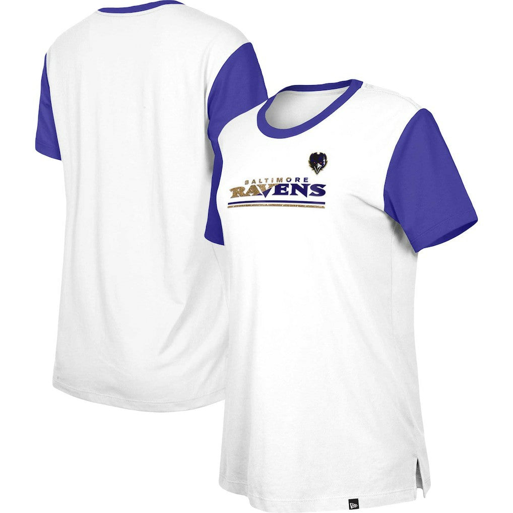 Women's Third Down Colorblock T-Shirt - Baltimore Ravens T-shirts
