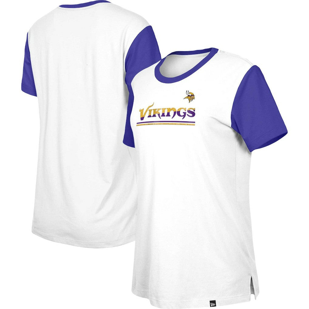 Women's Third Down Colorblock T-Shirt - Minnesota Vikings T-shirts