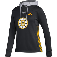 NHL Boston Bruins adidas Women's Refresh Skate Lace AEROREADY Pullover Hoodie