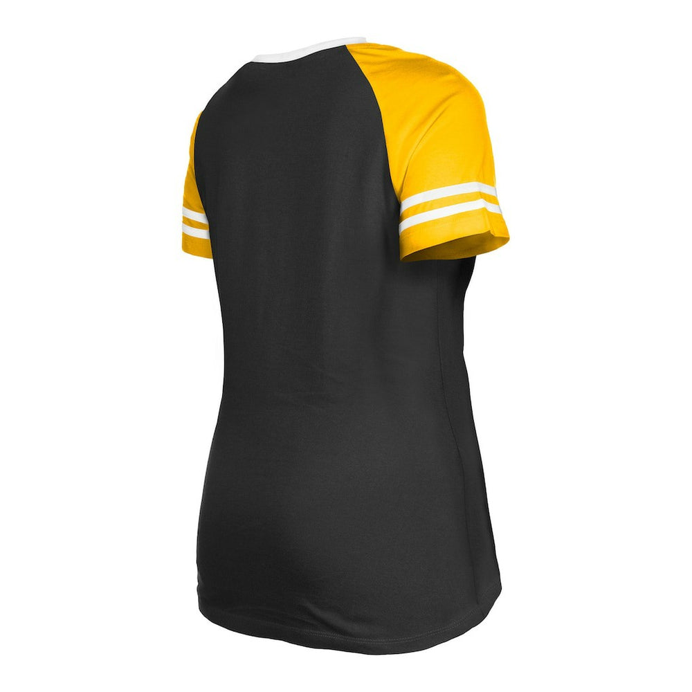 Women's Raglan Lace-Up T-Shirt - Pittsburgh Steelers T-shirts