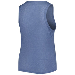 Navy Atlanta Braves Soft as a Grape Women's Plus Size High Neck Tri-Blend Tank Top