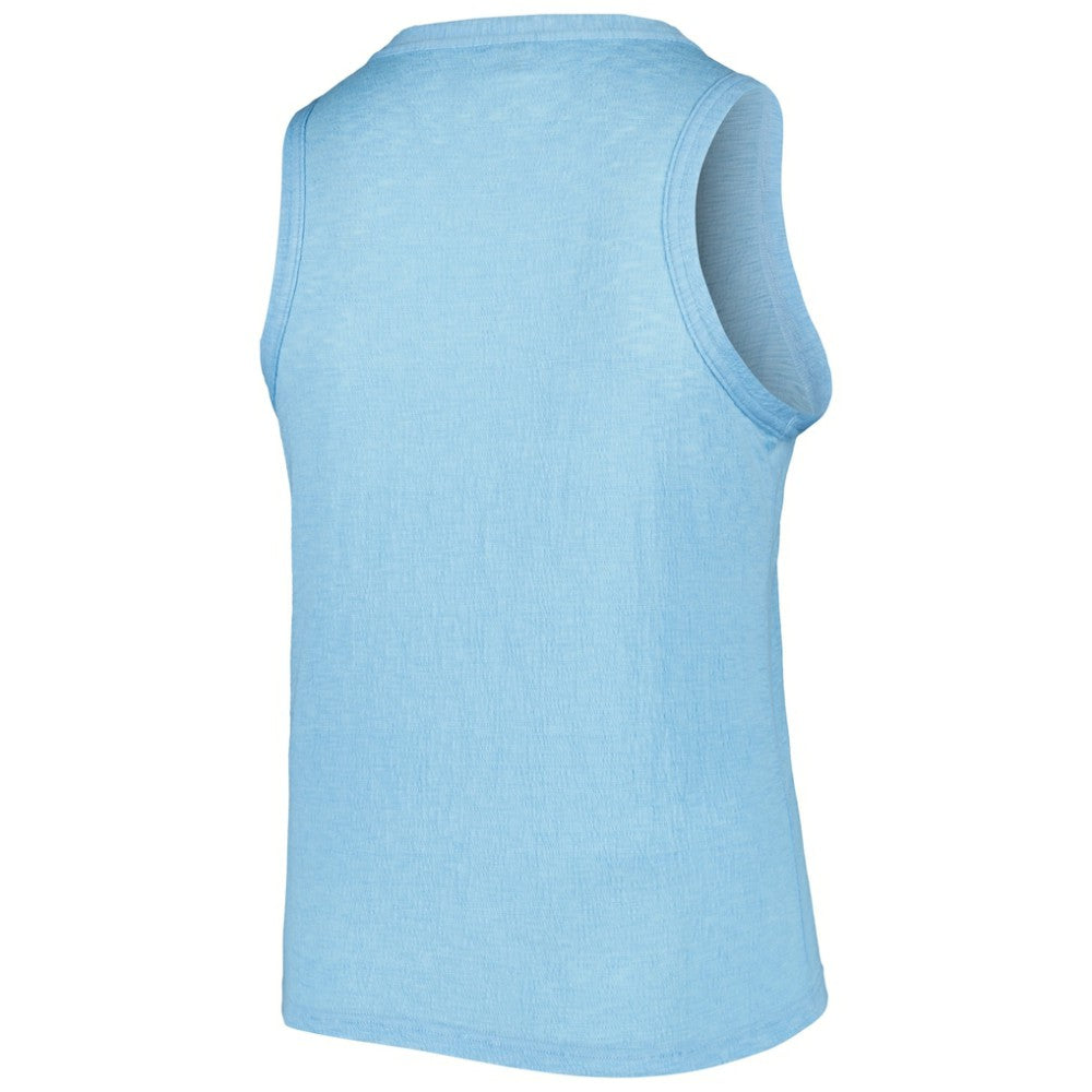 Royal Chicago Cubs Soft as a Grape Women's Plus Size High Neck Tri-Blend Tank Top