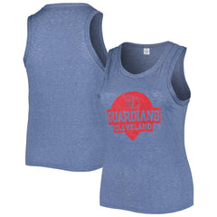 Navy Cleveland Guardians Soft as a Grape Women's Plus Size High Neck Tri-Blend Tank Top