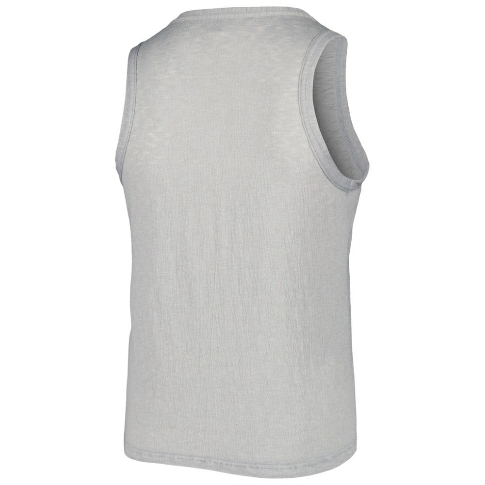Gray Pittsburgh Pirates Soft as a Grape Women's Plus Size High Neck Tri-Blend Tank Top