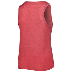 Red Texas Rangers Soft as a Grape Women's Plus Size High Neck Tri-Blend Tank Top