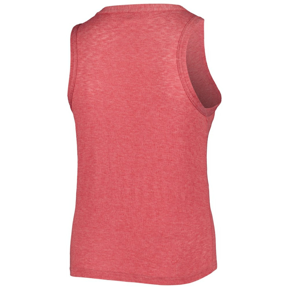 Red Washington Nationals Soft as a Grape Women's Plus Size High Neck Tri-Blend Tank Top