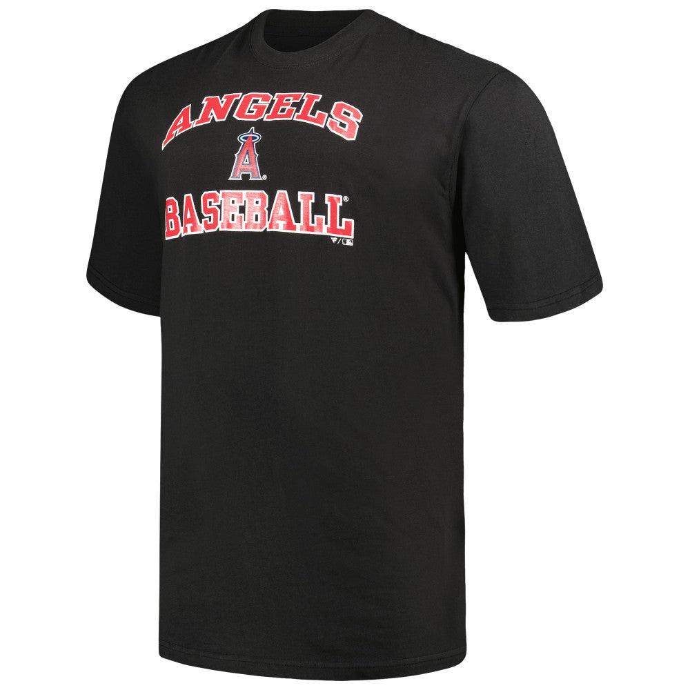 Black/Heather Gray Los Angeles Angels Profile Big & Tall T-Shirt Combo Pack