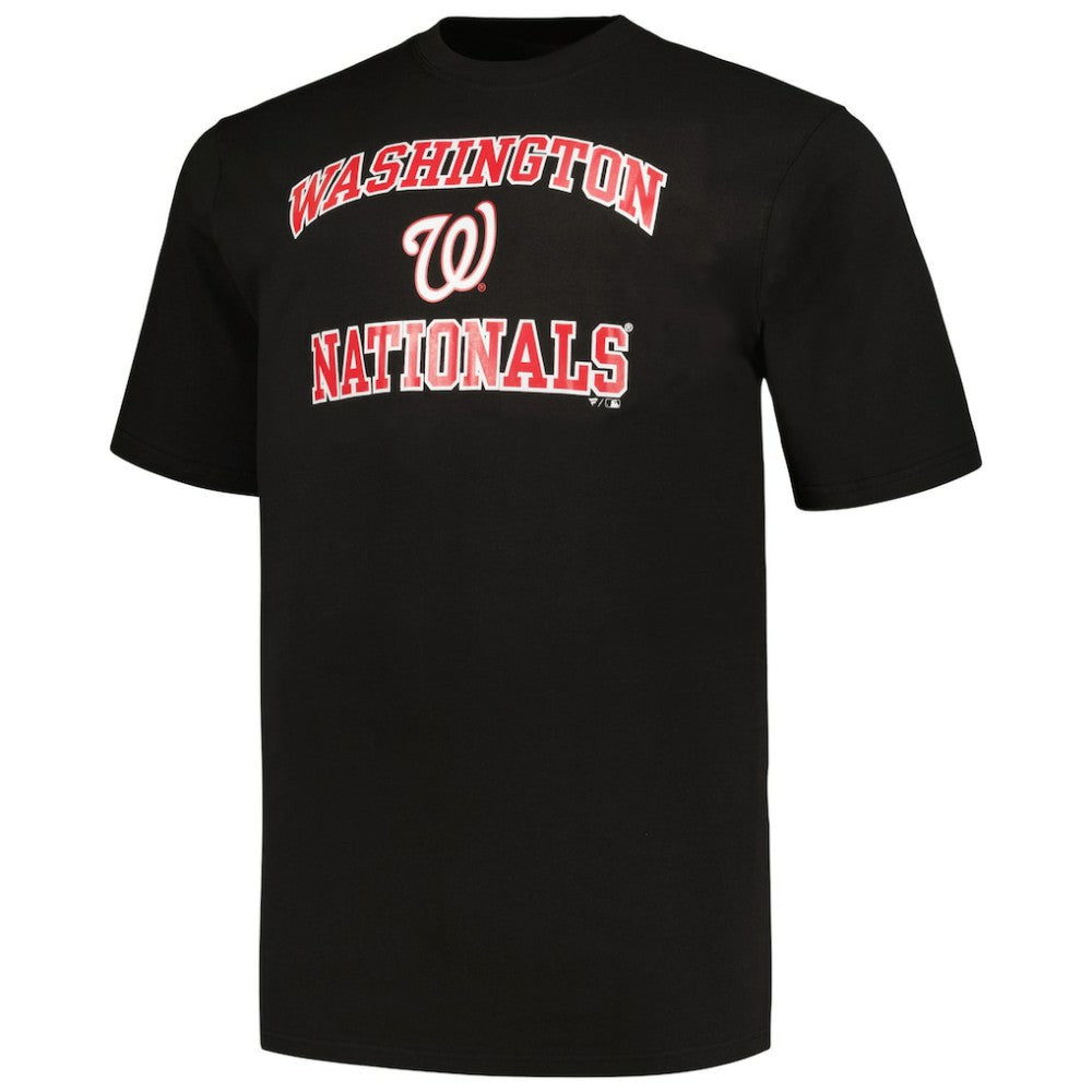 Black/Heather Gray Washington Nationals Profile Big & Tall T-Shirt Combo Pack