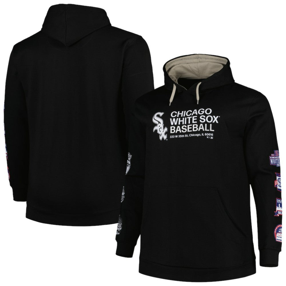 Black Chicago White Sox Big & Tall Fleece Pullover Hoodie