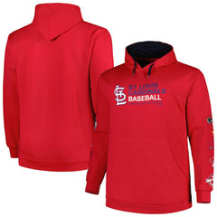 Red St. Louis Cardinals Big & Tall Fleece Pullover Hoodie