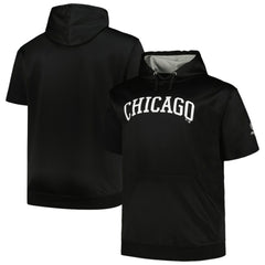 Black Chicago White Sox Profile Big & Tall Contrast Short Sleeve Pullover Hoodie