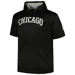 Black Chicago White Sox Profile Big & Tall Contrast Short Sleeve Pullover Hoodie