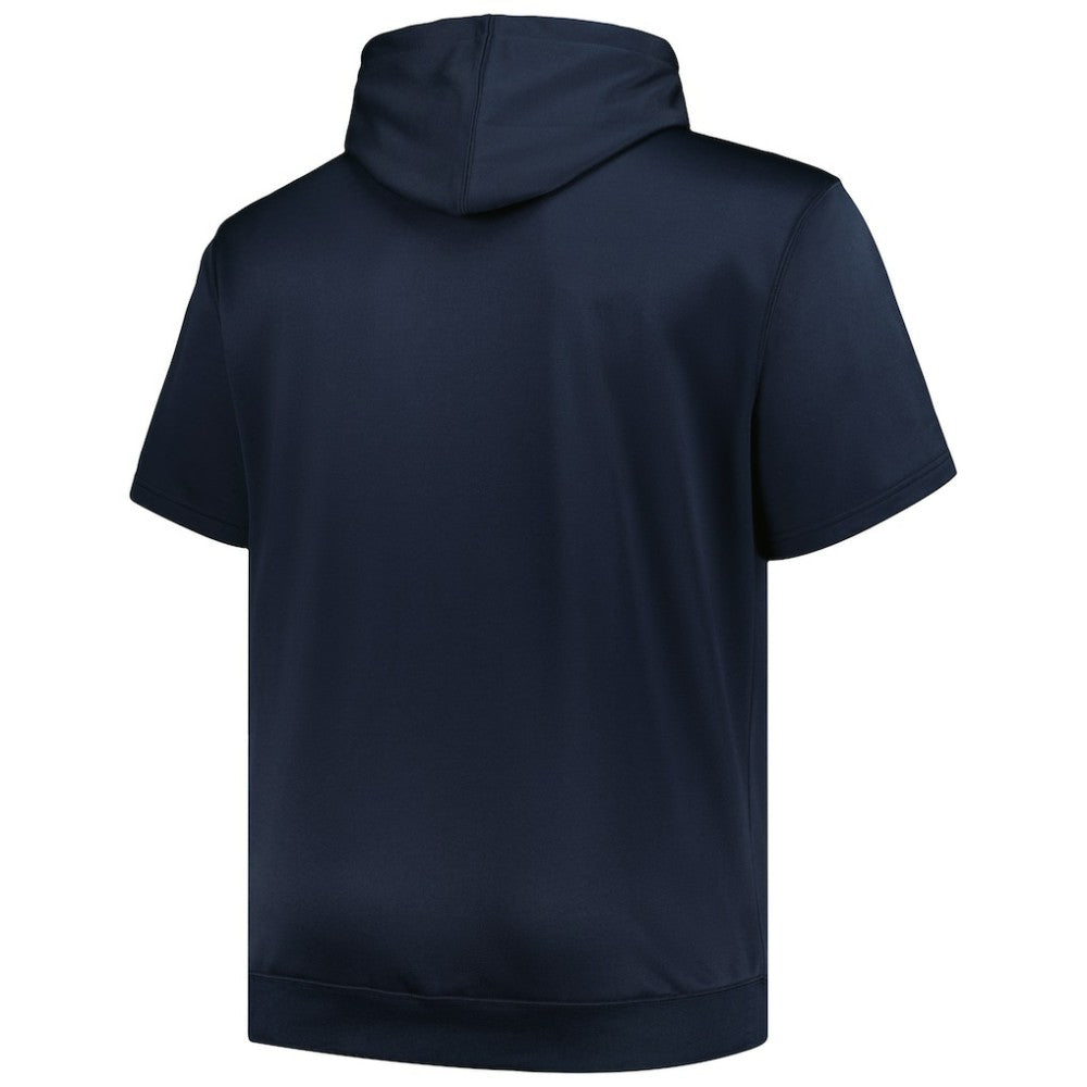 Navy Minnesota Twins Profile Big & Tall Contrast Short Sleeve Pullover Hoodie