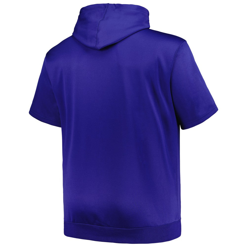 Royal New York Mets Profile Big & Tall Contrast Short Sleeve Pullover Hoodie