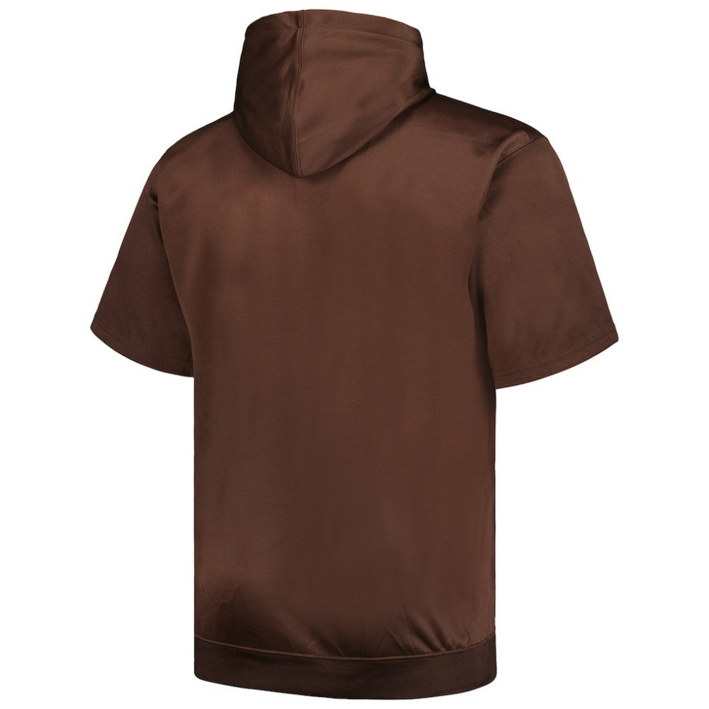 Brown San Diego Padres Profile Big & Tall Contrast Short Sleeve Pullover Hoodie
