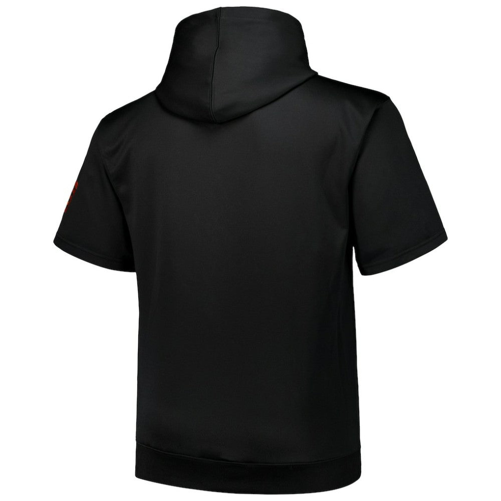 Black San Francisco Giants Profile Big & Tall Contrast Short Sleeve Pullover Hoodie