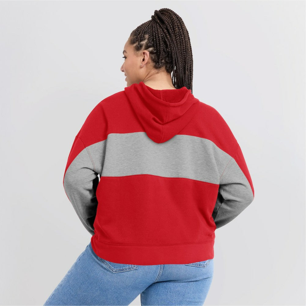 Red Washington Nationals Fanatics Women's Filled Stat Sheet Pullover Hoodie