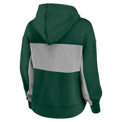 Green Athletics Fanatics Women's Filled Stat Sheet Pullover Hoodie