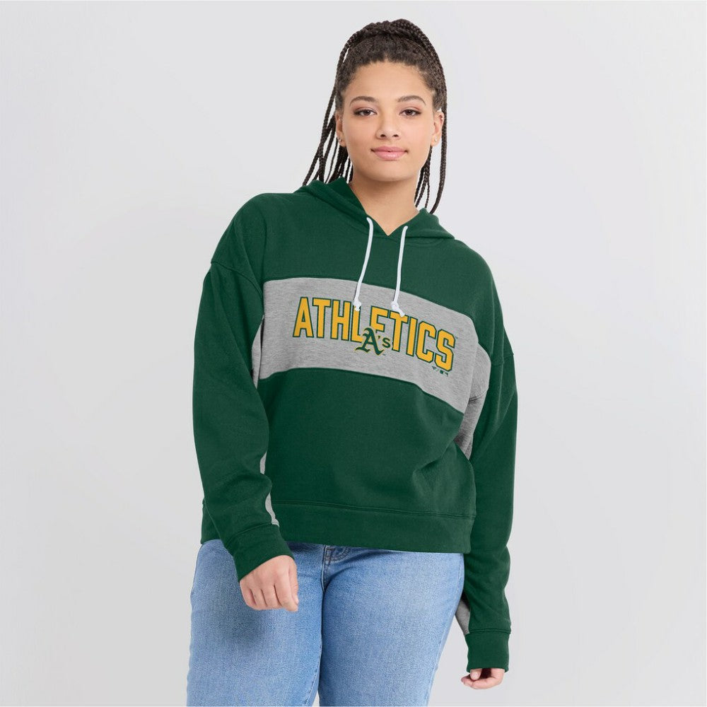 Green Athletics Fanatics Women's Filled Stat Sheet Pullover Hoodie