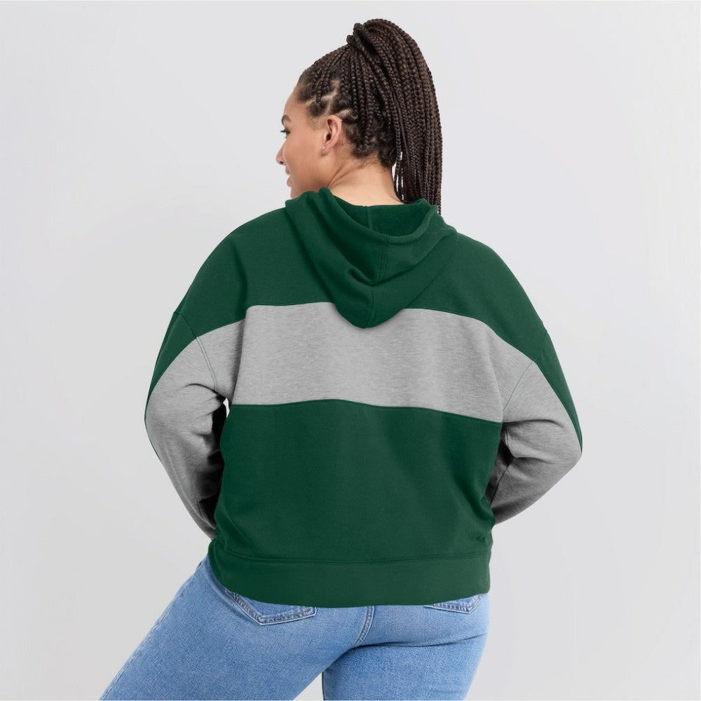 Green Athletics Fanatics Women's Filled Stat Sheet Pullover Hoodie