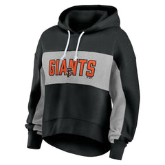 Black San Francisco Giants Fanatics Women's Filled Stat Sheet Pullover Hoodie
