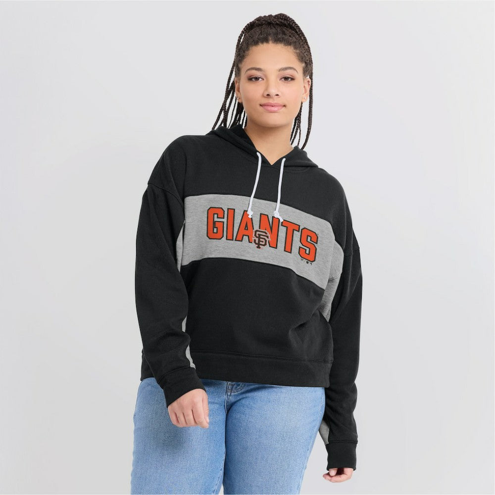Black San Francisco Giants Fanatics Women's Filled Stat Sheet Pullover Hoodie