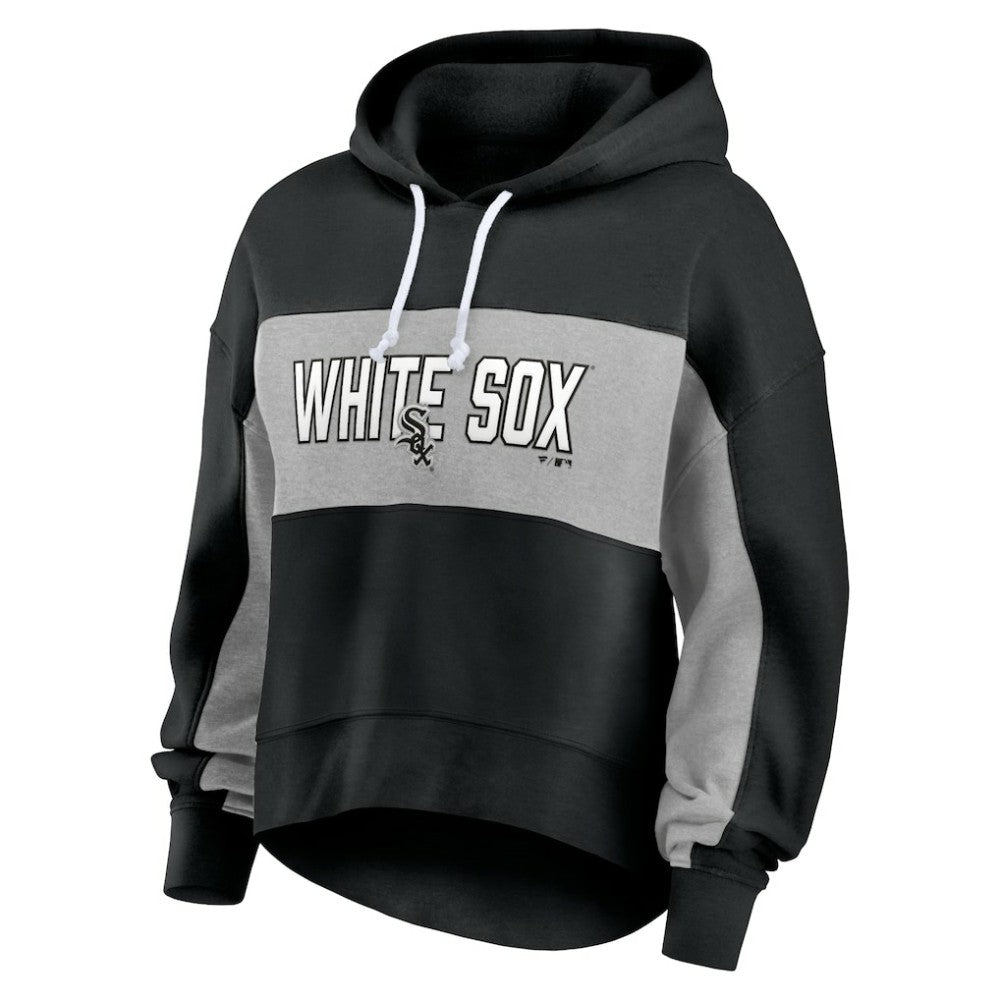 Black Chicago White Sox Fanatics Women's Filled Stat Sheet Pullover Hoodie