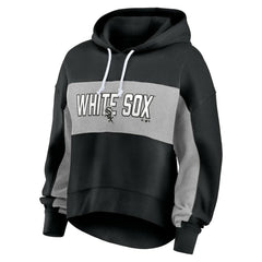 Black Chicago White Sox Fanatics Women's Filled Stat Sheet Pullover Hoodie