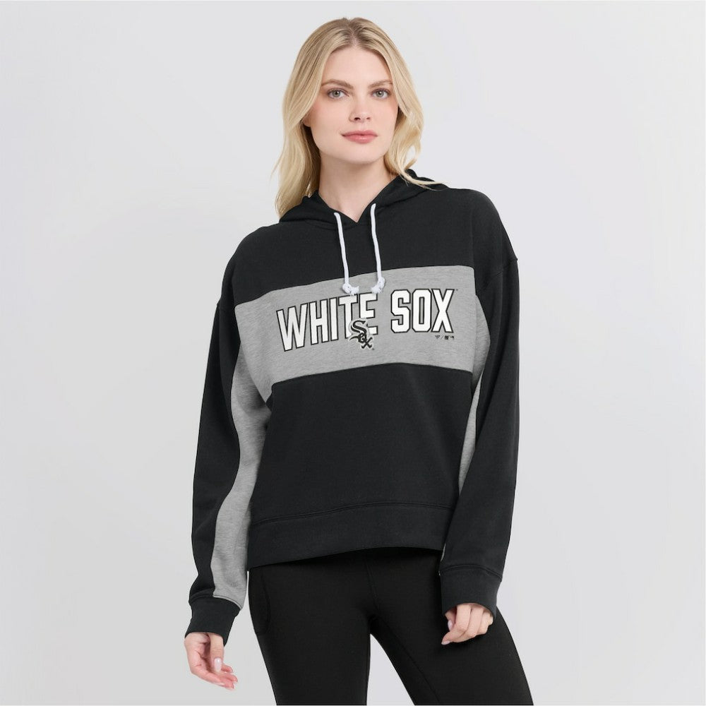 Black Chicago White Sox Fanatics Women's Filled Stat Sheet Pullover Hoodie