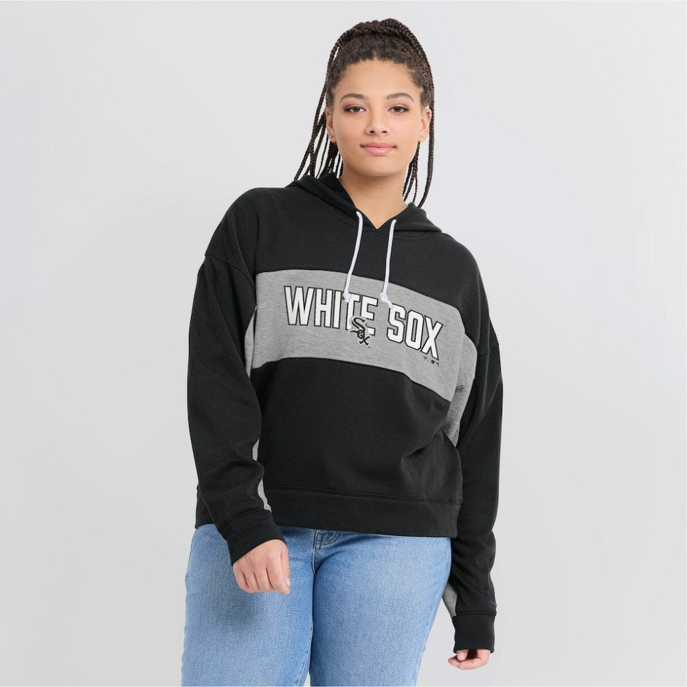 Black Chicago White Sox Fanatics Women's Filled Stat Sheet Pullover Hoodie