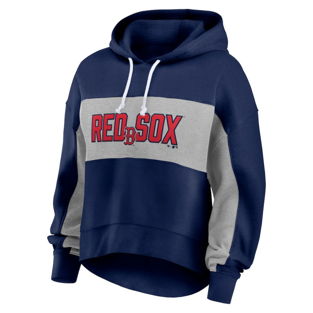 Navy Boston Red Sox Fanatics Women's Filled Stat Sheet Pullover Hoodie