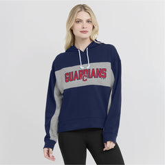 Navy Cleveland Guardians Fanatics Women's Filled Stat Sheet Pullover Hoodie