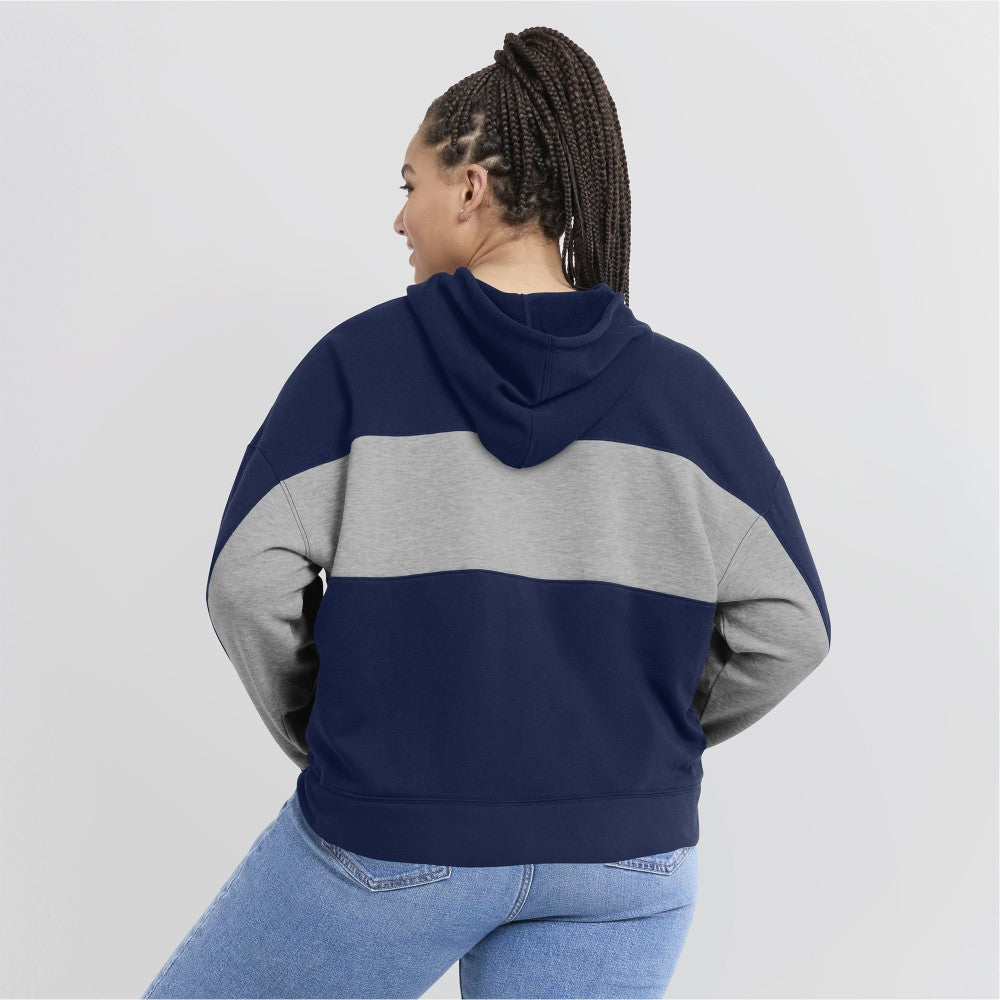 Navy Cleveland Guardians Fanatics Women's Filled Stat Sheet Pullover Hoodie