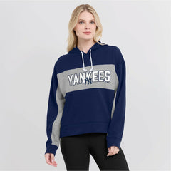 Navy New York Yankees Fanatics Women's Filled Stat Sheet Pullover Hoodie