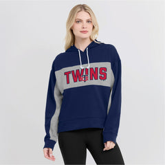 Navy Minnesota Twins Fanatics Women's Filled Stat Sheet Pullover Hoodie