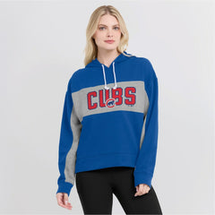 Royal Chicago Cubs Fanatics Women's Filled Stat Sheet Pullover Hoodie